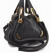 Authentic Chloe Paraty Small 2Way Shoulder Hand Bag Purse Leather Black 3176F