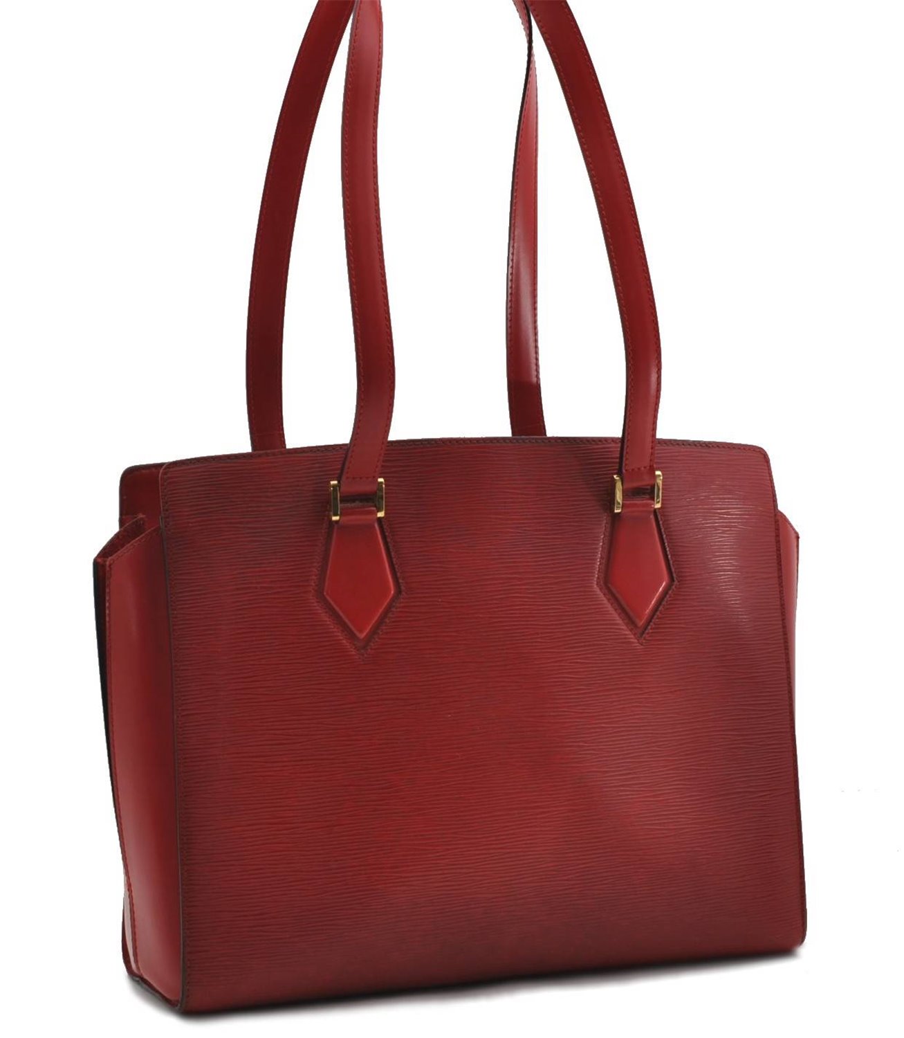 Authentic Louis Vuitton Epi Duplex Shoulder Hand Red M52427 LV 3177D