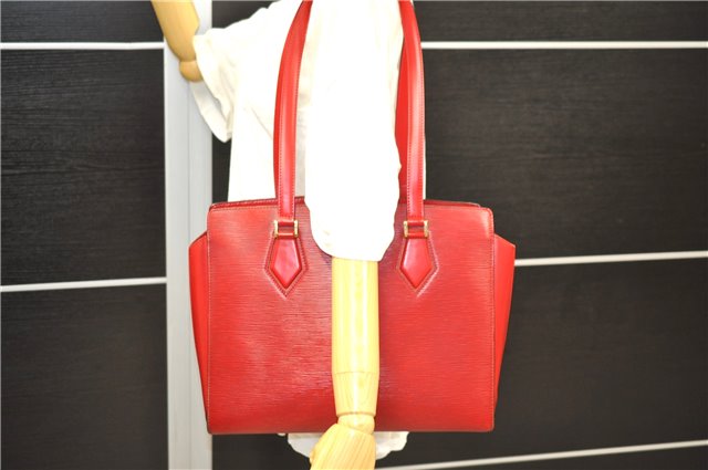 Authentic Louis Vuitton Epi Duplex Shoulder Hand Red M52427 LV 3177D