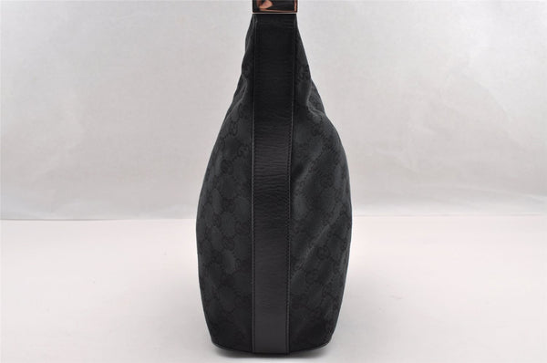 Authentic GUCCI Shoulder Hand Bag GG Canvas Leather 0013814 Black 3177I