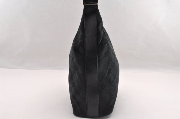 Authentic GUCCI Shoulder Hand Bag GG Canvas Leather 0013814 Black 3177I