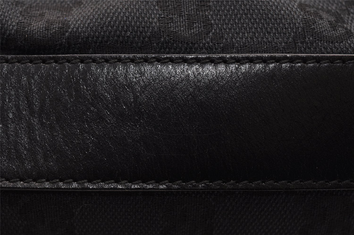 Authentic GUCCI Shoulder Hand Bag GG Canvas Leather 0013814 Black 3177I