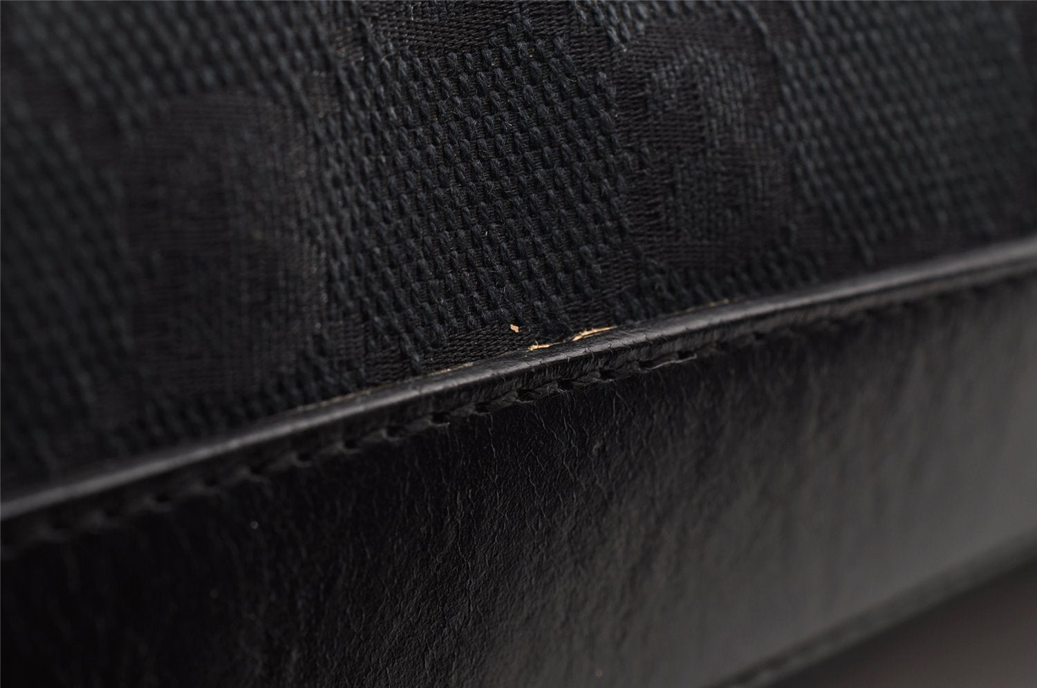 Authentic GUCCI Shoulder Hand Bag GG Canvas Leather 0013814 Black 3177I