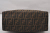 Authentic FENDI Zucca Shoulder Tote Bag Purse Canvas Leather Brown Junk 3178I