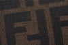 Authentic FENDI Zucca Shoulder Tote Bag Purse Canvas Leather Brown Junk 3178I