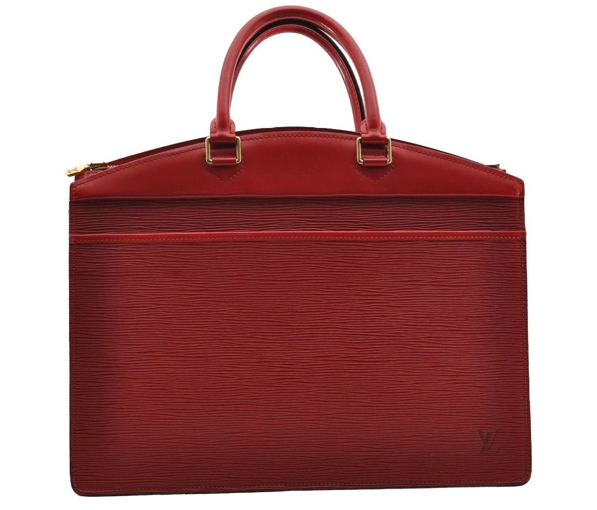 Authentic Louis Vuitton Epi Riviera Hand Bag Red M48187 LV 3179I