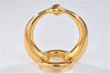 Authentic HERMES Scarf Ring Moris Circle Design Gold 3180F