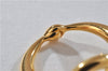 Authentic HERMES Scarf Ring Moris Circle Design Gold 3180F