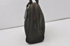 Authentic PRADA Vintage Nylon Tessuto Leather Hand Bag Purse Khaki Green 3181I