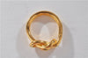 Authentic HERMES Scarf Ring Atame Circle Knot Design Gold Tone 3182F