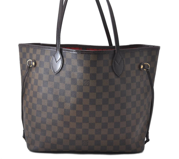 Authentic Louis Vuitton Damier Neverfull MM Tote Bag N51105 LV 3185D