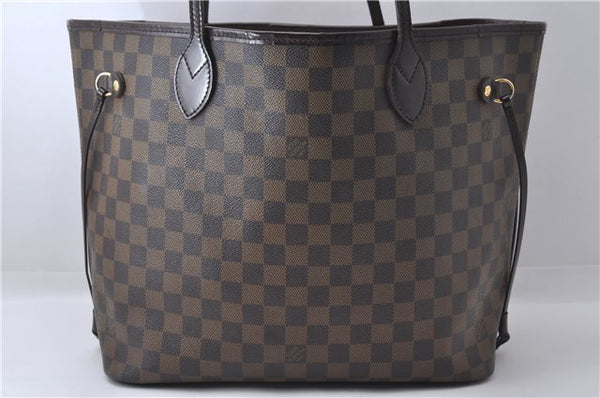 Authentic Louis Vuitton Damier Neverfull MM Tote Bag N51105 LV 3185D