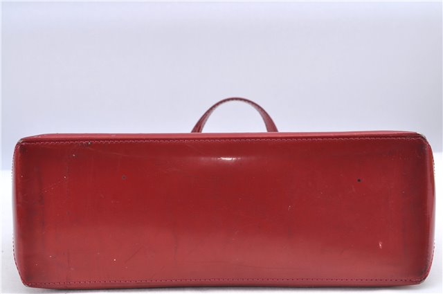 Authentic Louis Vuitton Vernis Wilshire PM Hand Bag Red M93642 LV 3187B