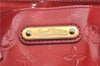 Authentic Louis Vuitton Vernis Wilshire PM Hand Bag Red M93642 LV 3187B