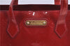 Authentic Louis Vuitton Vernis Wilshire PM Hand Bag Red M93642 LV 3187B