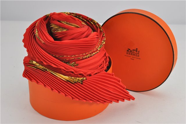 Authentic HERMES Pleats Scarf 