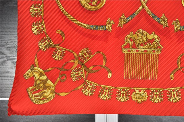 Authentic HERMES Pleats Scarf 