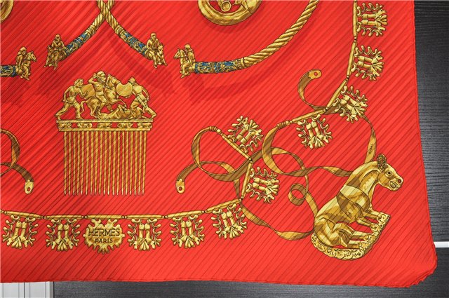 Authentic HERMES Pleats Scarf 