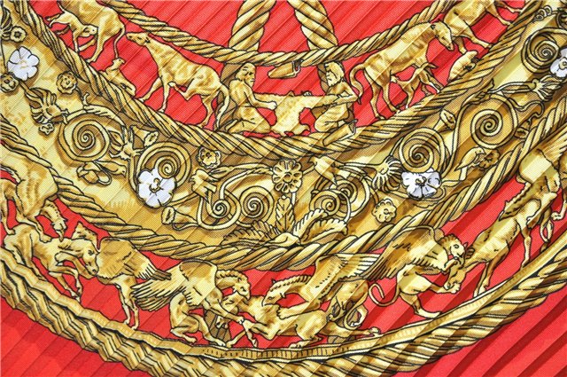 Authentic HERMES Pleats Scarf 