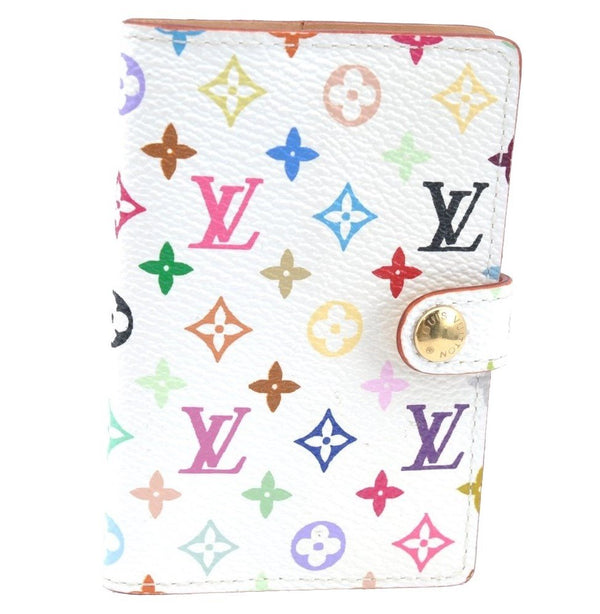 Authentic Louis Vuitton Monogram Multicolor Carnet De Bal Card Case White 3187H