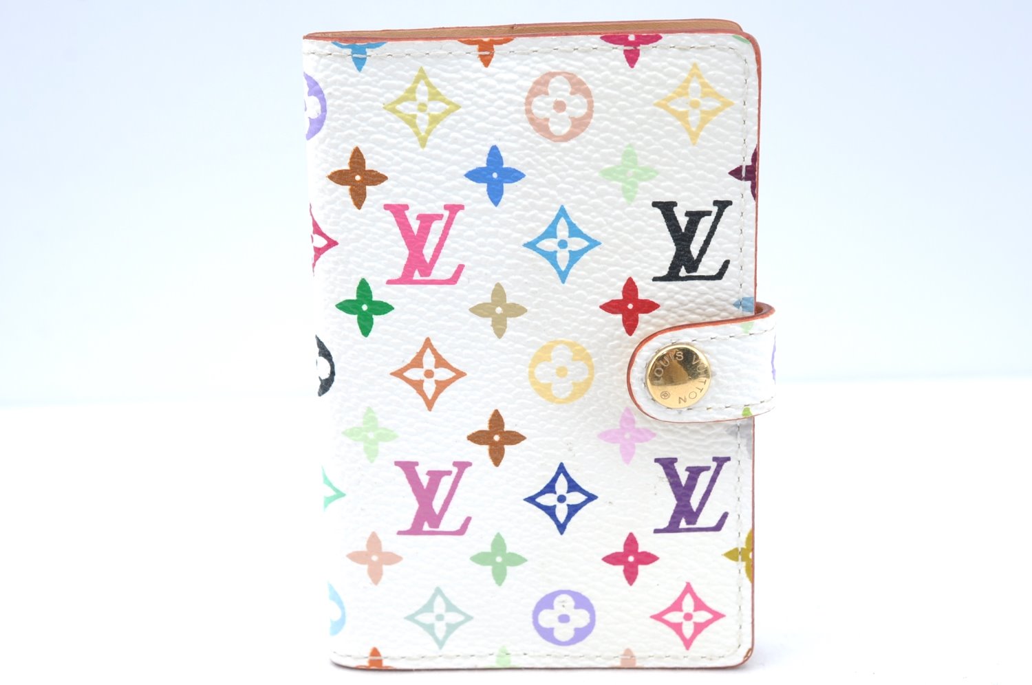 Authentic Louis Vuitton Monogram Multicolor Carnet De Bal Card Case White 3187H