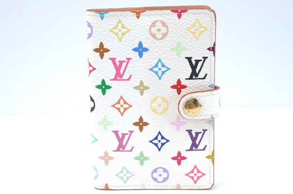 Authentic Louis Vuitton Monogram Multicolor Carnet De Bal Card Case White 3187H