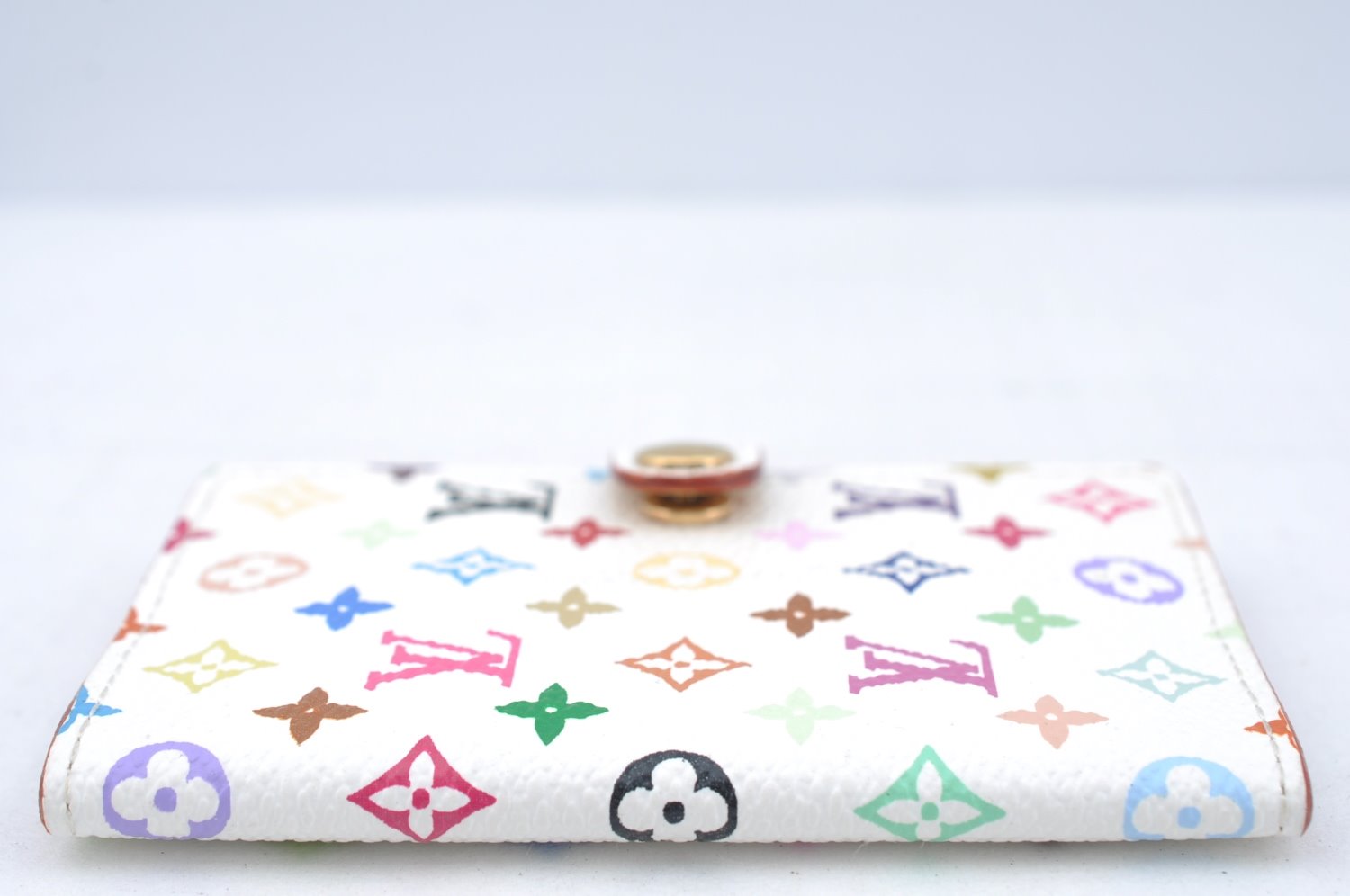 Authentic Louis Vuitton Monogram Multicolor Carnet De Bal Card Case White 3187H