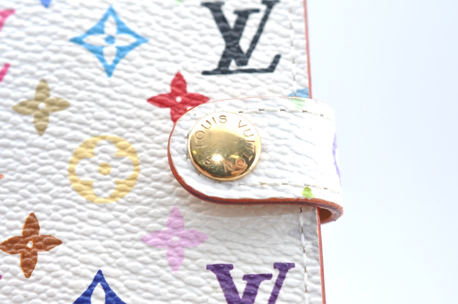 Authentic Louis Vuitton Monogram Multicolor Carnet De Bal Card Case White 3187H