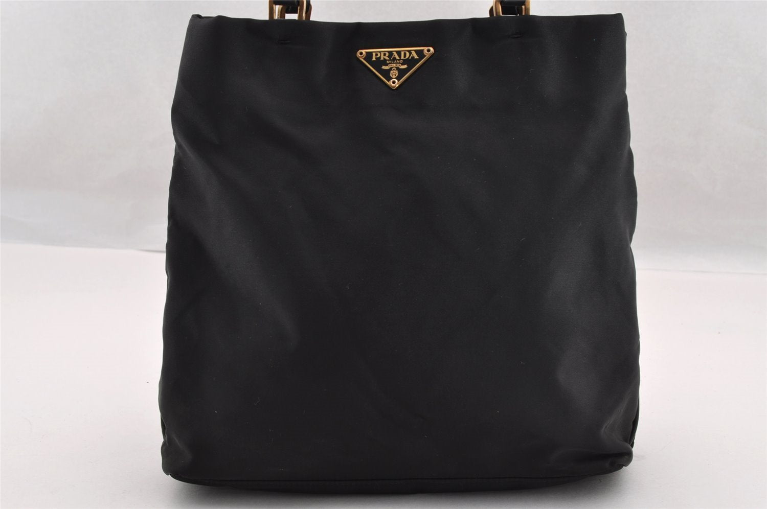 Authentic PRADA Tessuto Basic Nylon Leather Shoulder Hand Bag B11214 Black 3187I