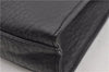 Authentic Burberrys Vintage Leather Clutch Hand Bag Purse Black 3188E