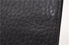 Authentic Burberrys Vintage Leather Clutch Hand Bag Purse Black 3188E