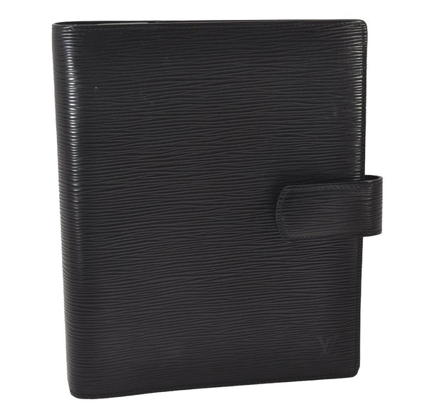 Authentic Louis Vuitton Epi Agenda GM Notebook Cover Black R20212 LV 3188I