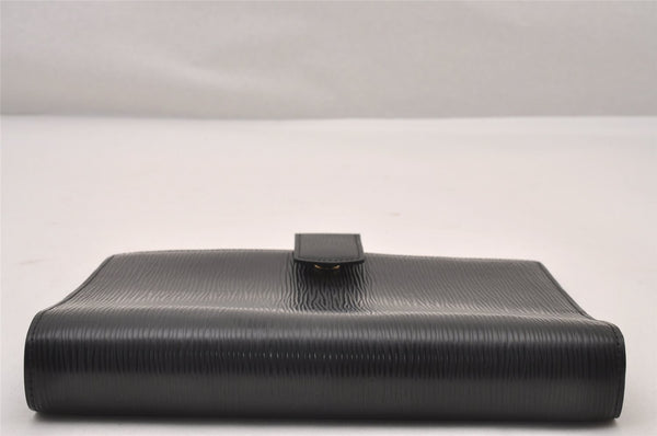 Authentic Louis Vuitton Epi Agenda GM Notebook Cover Black R20212 LV 3188I