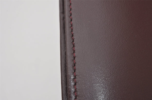 Authentic Cartier Must de Cartier Long Wallet Purse Leather Bordeaux Red 3189I