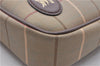 Authentic Burberrys Check Shoulder Cross Body Bag Canvas Leather Khaki 3191D