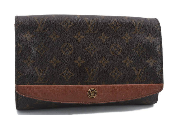 Auth Louis Vuitton Monogram Bordeaux 2Way Shoulder Clutch Bag M51798 LV 3192C