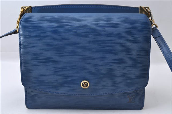 Authentic Louis Vuitton Epi Grenelle 2Way Shoulder Hnad Bag Blue M52365 LV 3195D