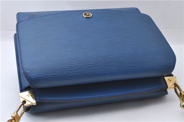 Authentic Louis Vuitton Epi Grenelle 2Way Shoulder Hnad Bag Blue M52365 LV 3195D