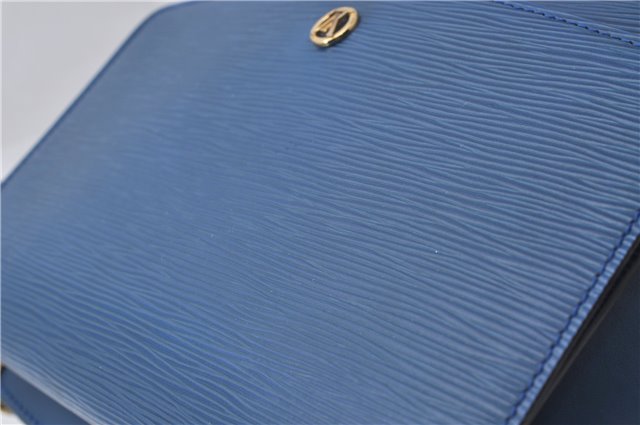 Authentic Louis Vuitton Epi Grenelle 2Way Shoulder Hnad Bag Blue M52365 LV 3195D