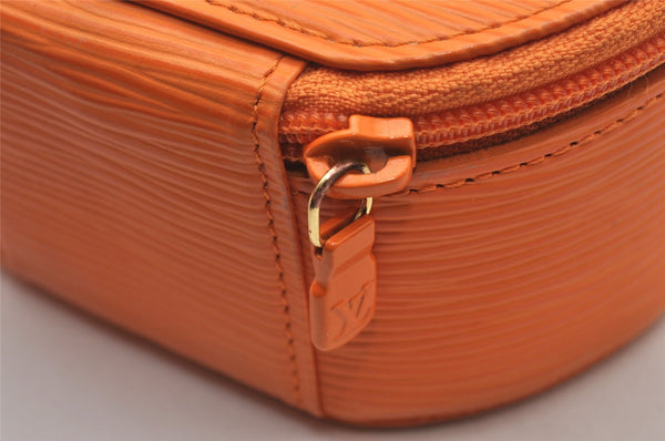 Authentic Louis Vuitton Epi Ecrin Bijoux 12 Jewelry Case Orange LV 3196I