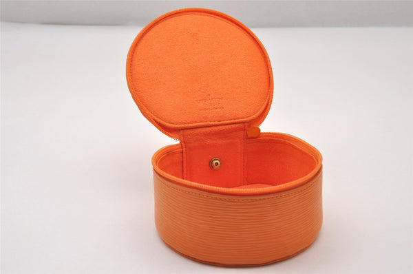 Authentic Louis Vuitton Epi Ecrin Bijoux 12 Jewelry Case Orange LV 3196I