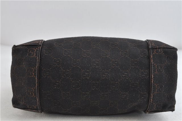 Authentic GUCCI Shoulder Hand Bag GG Canvas Leather 101333 Brown 3197D