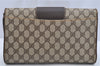 Authentic GUCCI 2Way Shoulder Clutch Bag Purse GG PVC Leather Brown 3197I