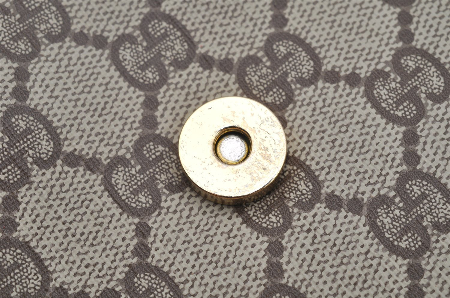 Authentic GUCCI 2Way Shoulder Clutch Bag Purse GG PVC Leather Brown 3197I