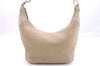 Authentic GUCCI Shoulder Hand Bag Purse Suede Leather 0014158 Beige 3198D