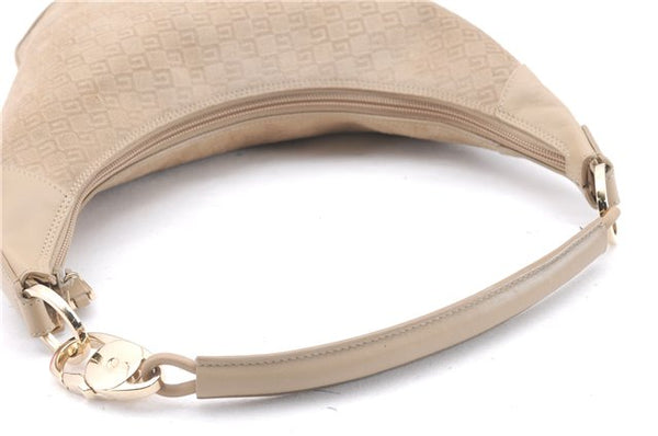 Authentic GUCCI Shoulder Hand Bag Purse Suede Leather 0014158 Beige 3198D