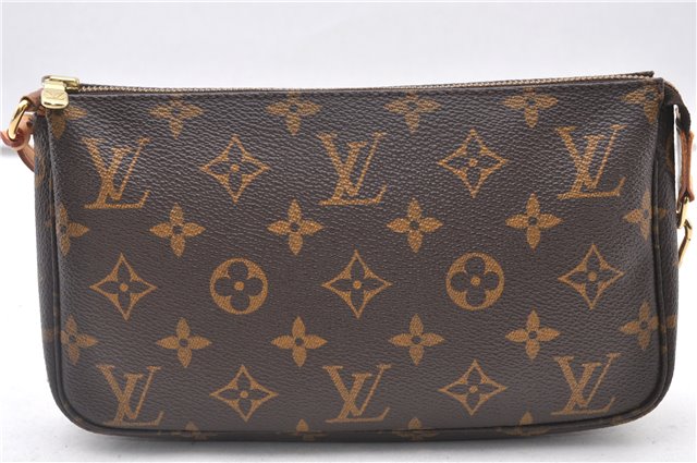 Authentic Louis Vuitton Monogram Pochette Accessoires Pouch M51980 LV 3198F
