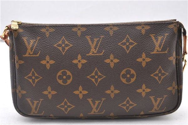 Authentic Louis Vuitton Monogram Pochette Accessoires Pouch M51980 LV 3198F