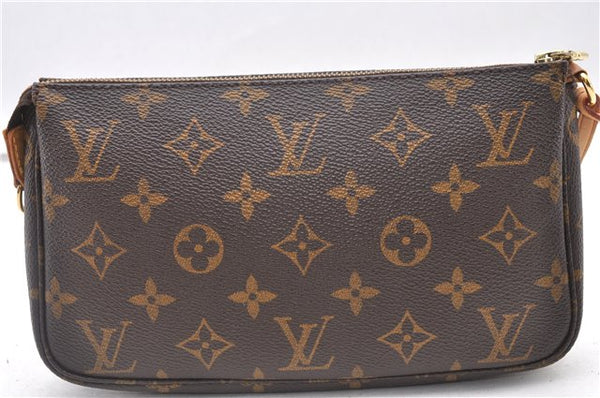 Authentic Louis Vuitton Monogram Pochette Accessoires Pouch M51980 LV 3198F