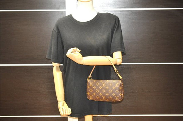 Authentic Louis Vuitton Monogram Pochette Accessoires Pouch M51980 LV 3198F